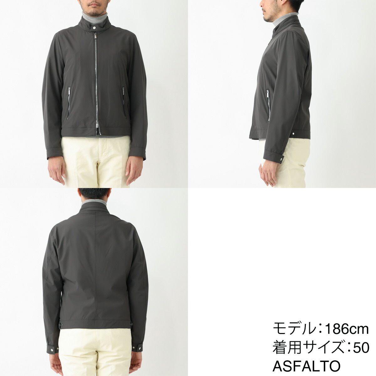 楽天市場】ムーレー MOORER ジップアップジャケット ブルゾン メンズ