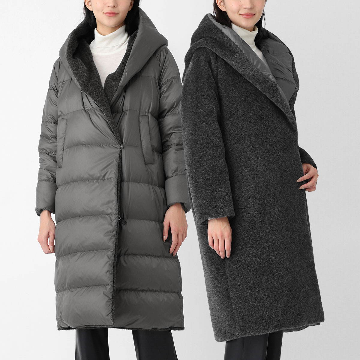 Max Mara - MaxMara The Cube ショート丈ダウングレー系メタリック（未