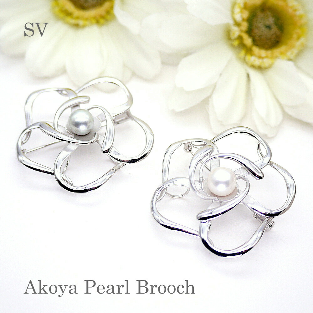 楽天市場】パール ブローチ（6479）アコヤ真珠 8.0mm コサージュ 花 椿