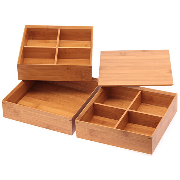 楽天市場】天然竹製 7寸 三段 重箱 白木（5人〜6人用向け） 運動会