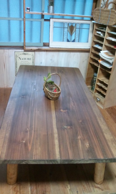 楽天市場】森のダイニング 天然木 座卓 ☆無垢 ローテーブル 140cm