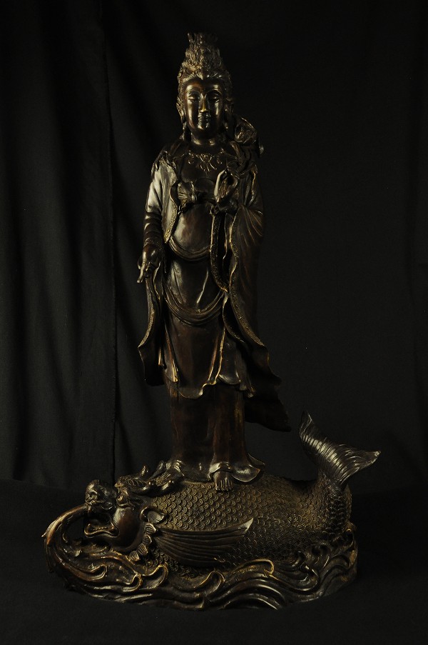 楽天市場】魚籃観音 黄銅製（特大） : 仏像仏画チベット美術卸の天竺堂