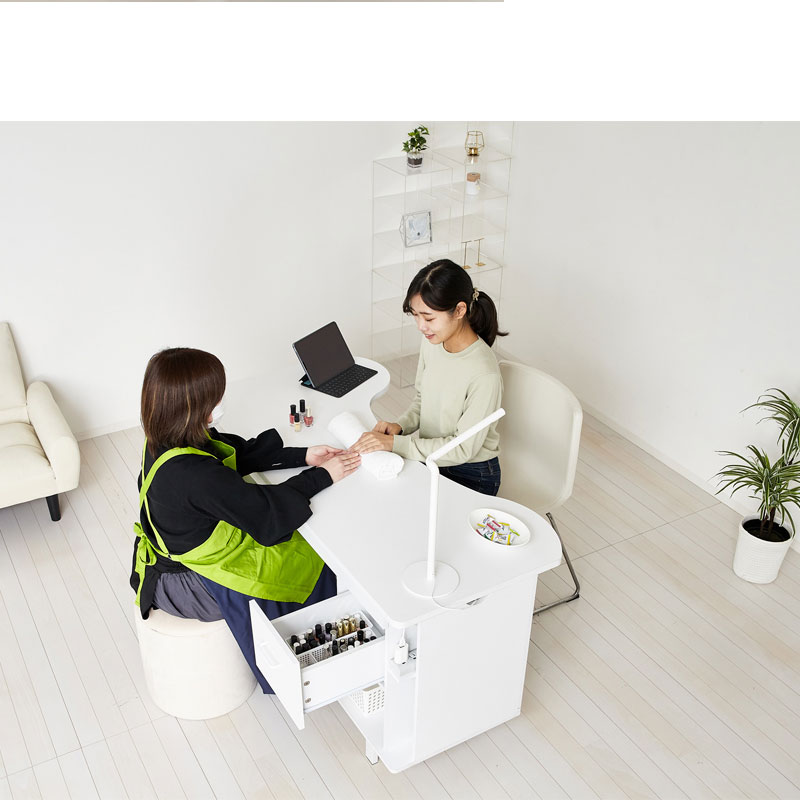 楽天市場】【KAGAYAKI】 シリーズ 幅140 高さ70 奥行70cm ネイルデスク