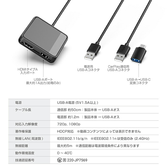 楽天市場】USB変換アダプタ Smart Car Player Input(KD256) : ネット