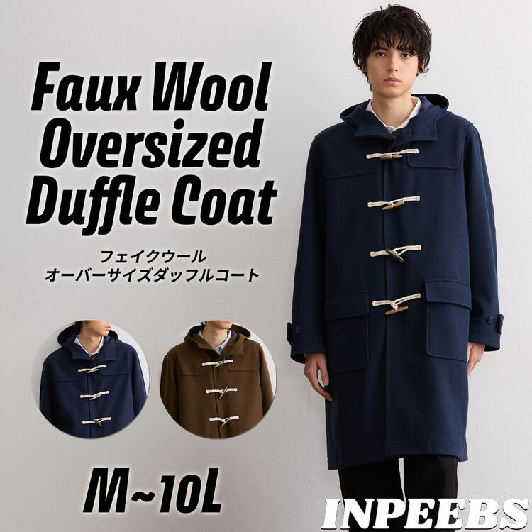 楽天市場】アウター ダッフルコート フェイクウール オーバーサイズ M