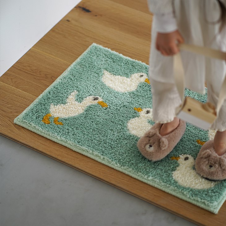 楽天市場】タフティング マット あひるマット 45×70cm cucan○ミルク