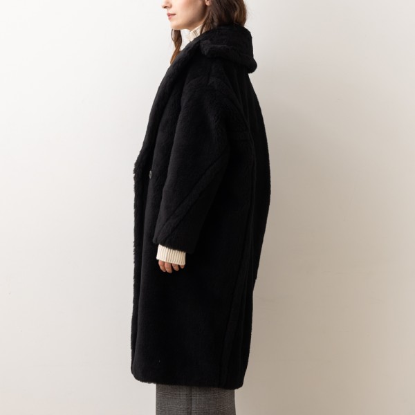 楽天市場】マックスマーラ コート テッドガール ブラック レディース