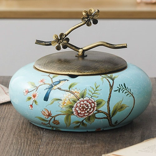 楽天市場】陶器 置物 小物入れ オブジェ アクセサリーケース 小枝付き