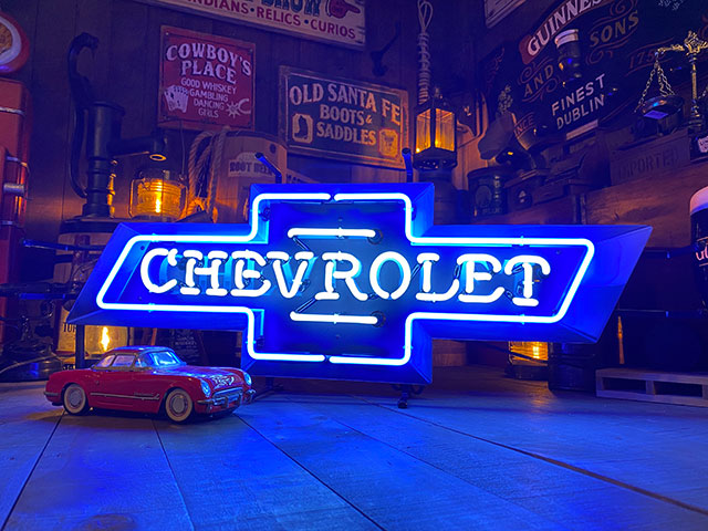 楽天市場】シボレー オフィシャルネオンサイン （ボウタイエンブレム