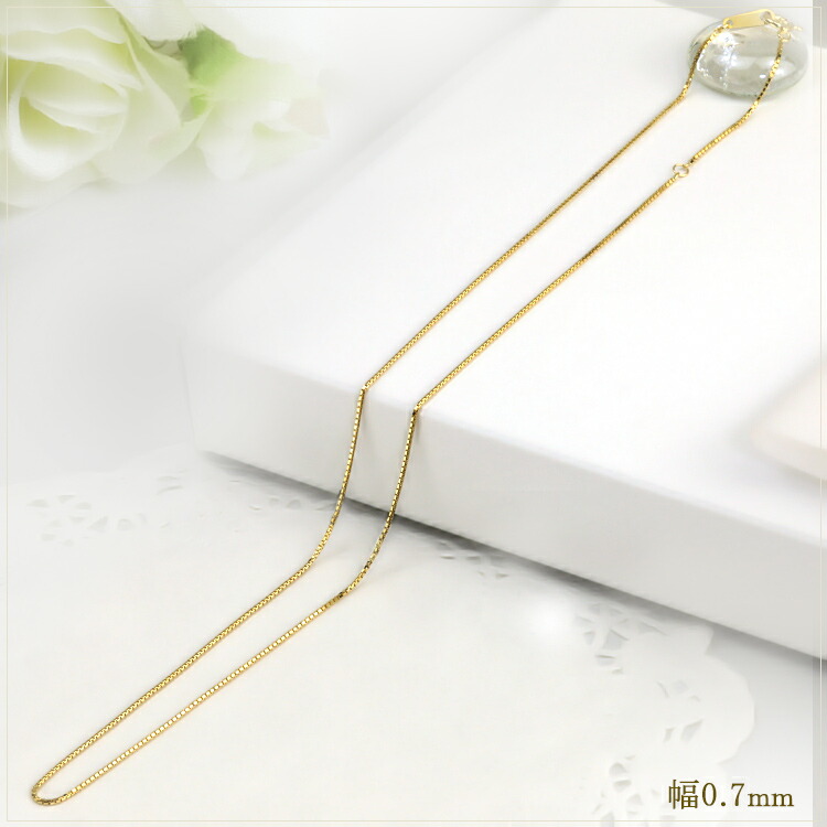 楽天市場】K18 ベネチアン チェーン ネックレス(18k、18金製)(40cm 幅