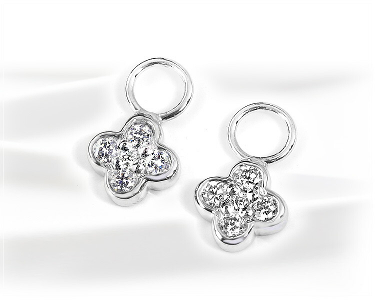 楽天市場】Ptダイヤモンドプラチナチャーム(ダイヤ0.24ct)(フラワー