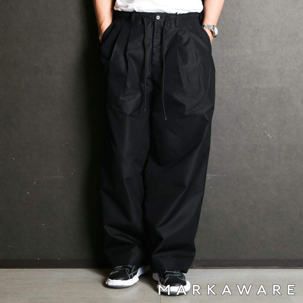 楽天市場】【MARKAWARE/マーカウェア】TRIPLE PLEATED EASY TROUSERS