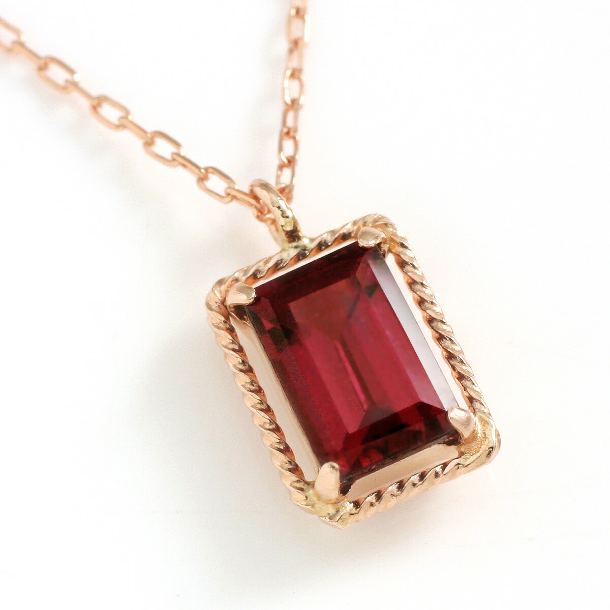 楽天市場】1月誕生石 ロードライトガーネット ネックレス 4×6mm