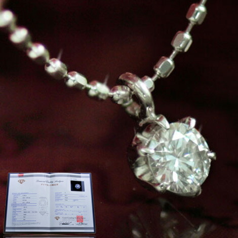 楽天市場】【鑑別書付】天然ダイヤモンド ネックレス レディース K18