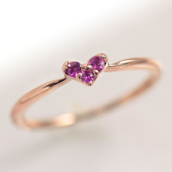 楽天市場】ピンキーリング 9月誕生石 ピンクサファイア K10 K18ピンク