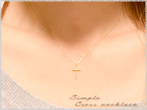 楽天市場】k10 ネックレス クロスネックレス ピンクゴールドk10 クロス