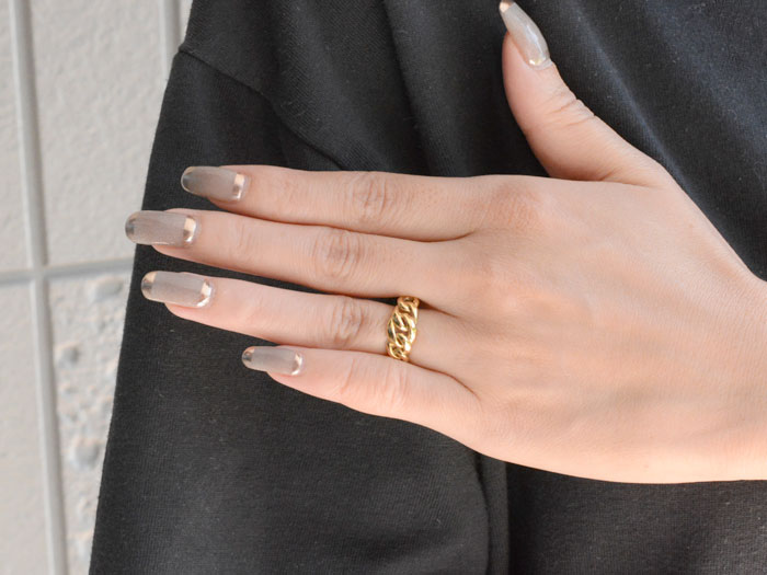 楽天市場】K18 リング メンズ キヘイ 指輪 誕生日 鎖 クサリ メンズ