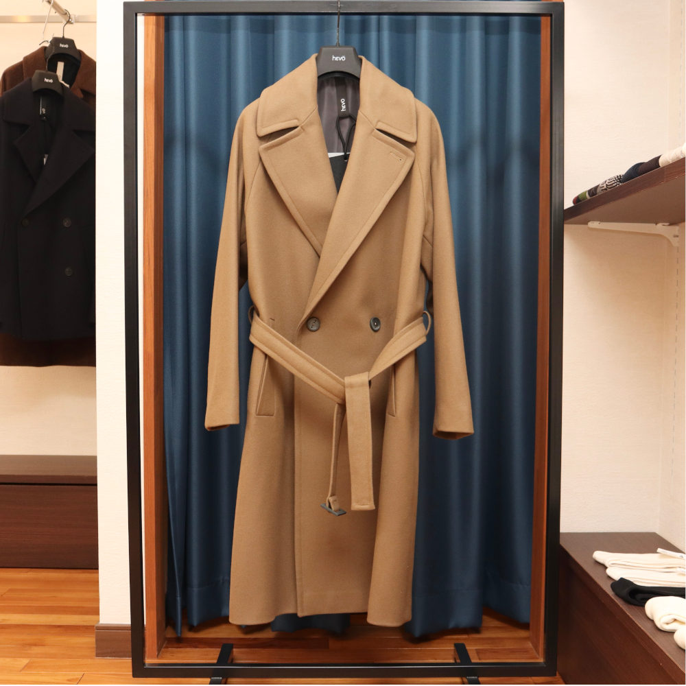 Hevo BRINDISIダブルコート キャメル ベージュ46 HEVO (イーヴォ