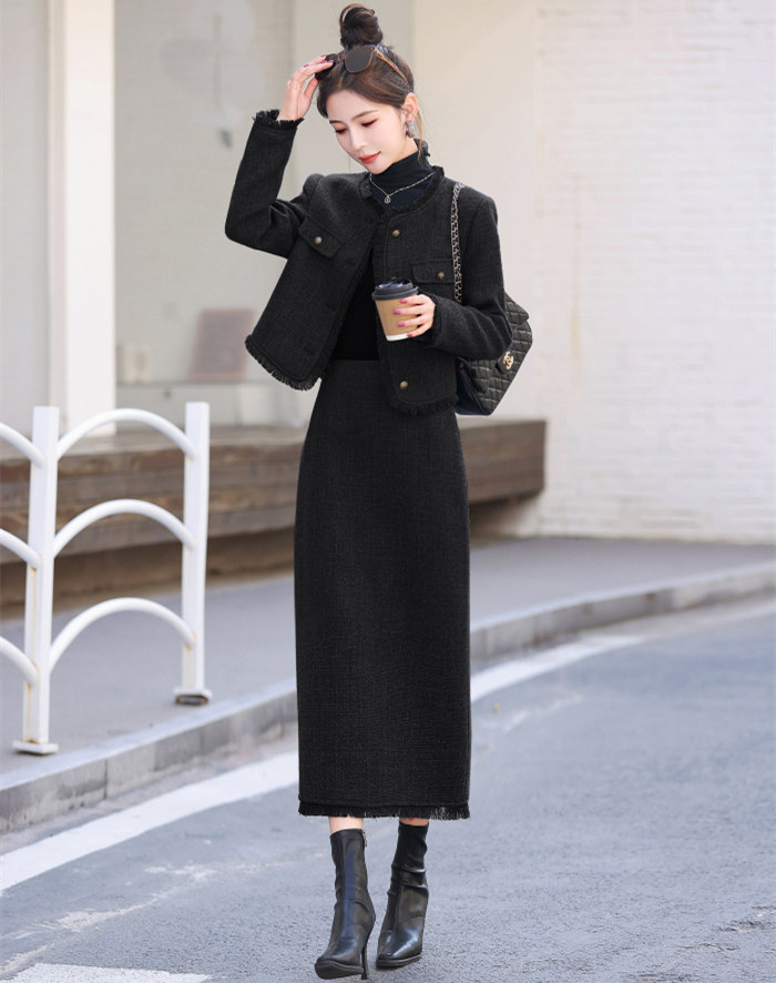 楽天市場】セットアップ レディース ツイードジャケット スカート 中綿