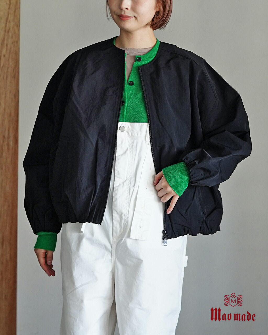 楽天市場】マオメイド mao made バルーンシルエット ZIP UP ジャケット