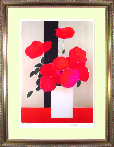 楽天市場】ベルナール カトラン リトグラフ 1985 オレンジ色の