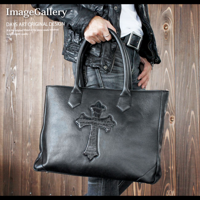 楽天市場】本革 レザートートバッグ クロコダイル型押し クロス