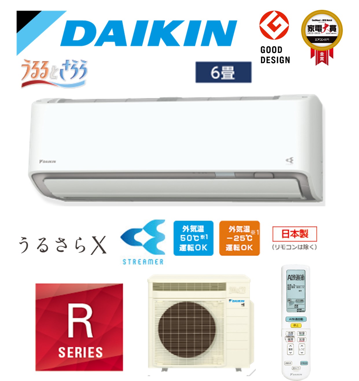 あんちゃんDAIKIN ダイキン F22XTCXS-W 主に6畳用 あんちゃんDAIKIN