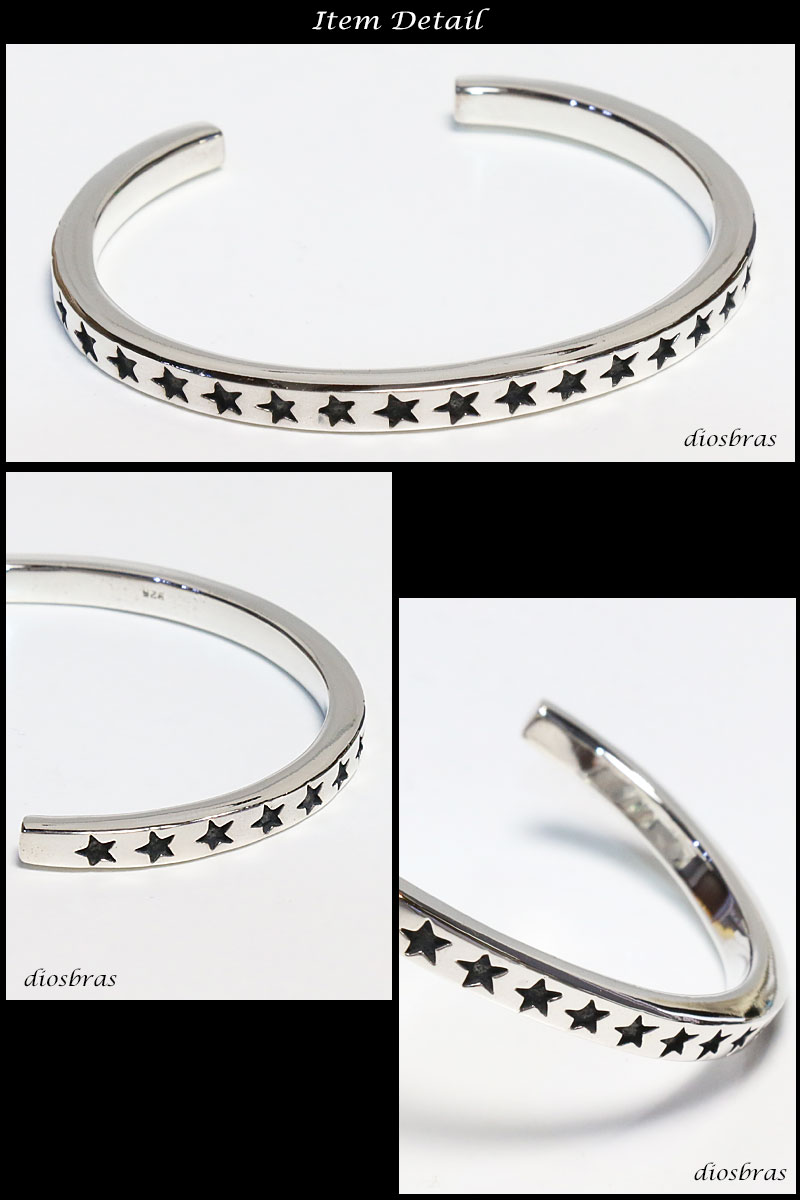 楽天市場】シルバーバングル 星 スター 矢じり 矢 アロー デザイン