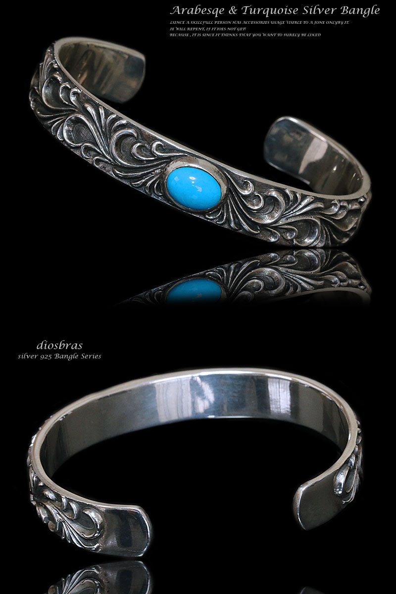 楽天市場】シルバーバングル シルバーアクセサリー ターコイズ