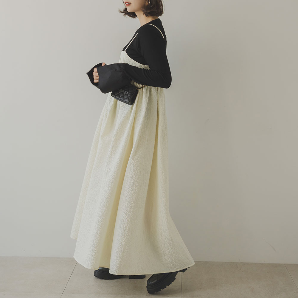 楽天市場】【SALE】ジャガードペプラムキャミワンピース ワンピース