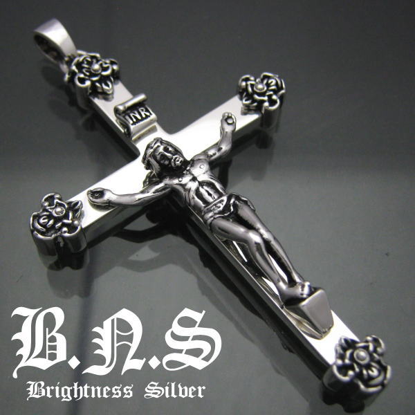 楽天市場】キリストクロスロザリオペンダント シルバー925 十字架