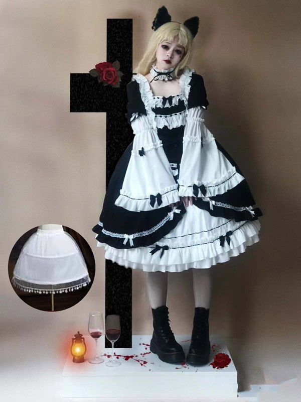 楽天市場】ワンピース ロリータ ハロウィン ウイッチ 魔女 リボン 膝丈