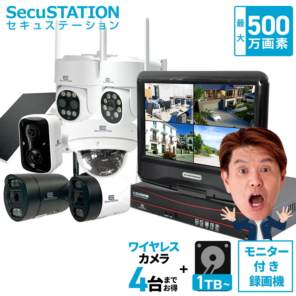 楽天市場】【標準500万画素 防犯カメラ&HDD付属】録画機能付きモニター