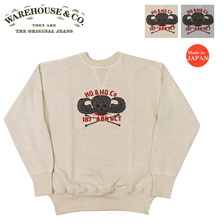 楽天市場】ウェアハウス WAREHOUSE 長袖 クルーネック プリント