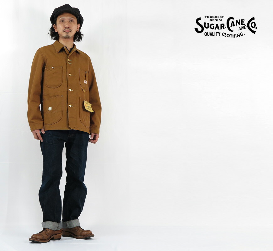 楽天市場】SUGAR CANE シュガーケーン 13oz ブラウンダック ワーク