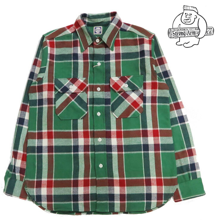 楽天市場】John Gluckow ジョングラッコー 長袖 フランネルシャツ The