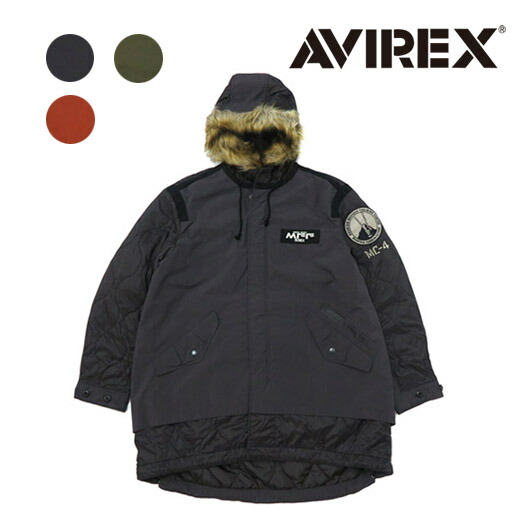 楽天市場】AVIREX アビレックス 長袖 キルト アーミー コート
