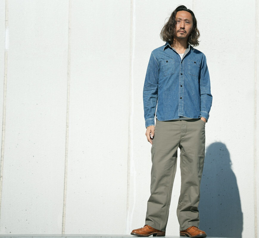 楽天市場】フェローズ Pherrow's ワークパンツ ヘリンボーンツイル