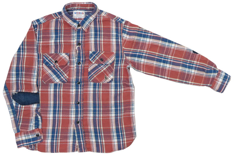 楽天市場】WEIRDO ウィアード チェーン刺繍 長袖 チェック ワーク