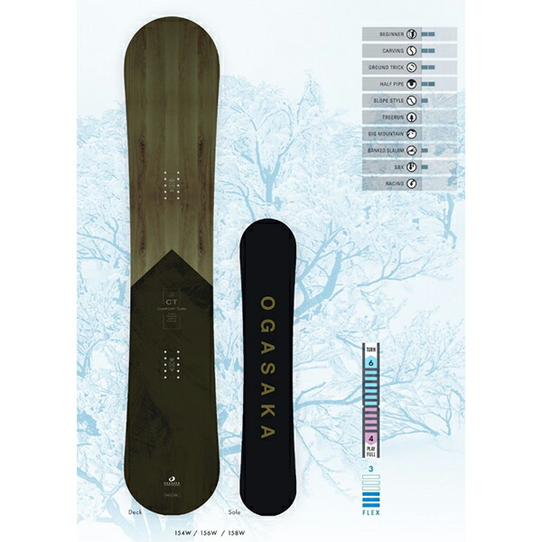 楽天市場】ラスト1本 154W 送料無料 スノーボード 板 OGASAKA オガサカ