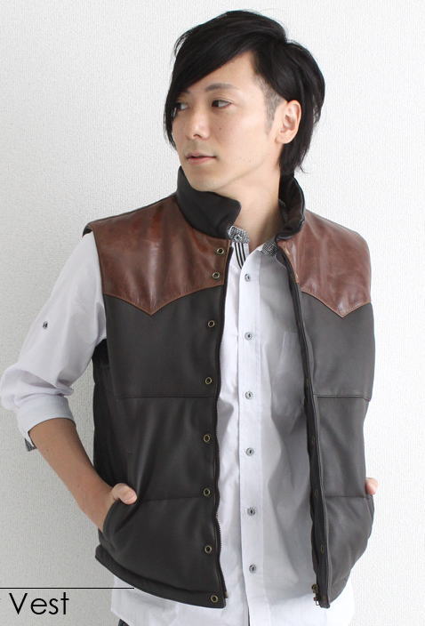 楽天市場】レザーベスト 革ジャン メンズ 本革 革ベスト ギフト