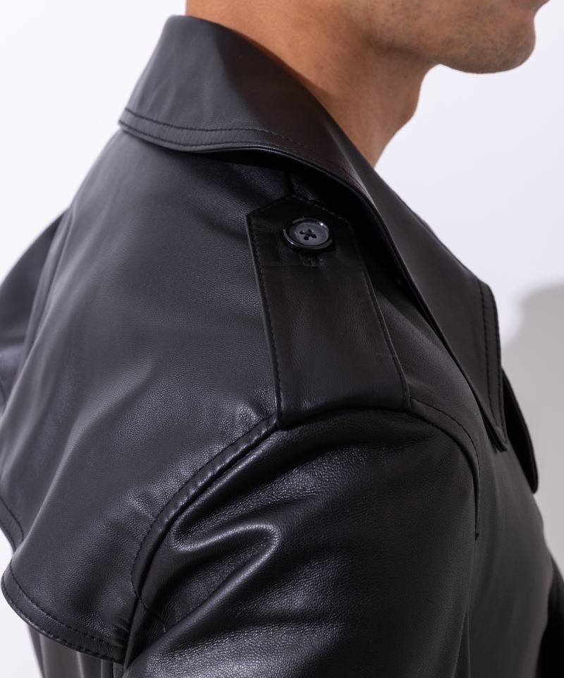 楽天市場】Freedom トレンチコート ラムレザー 大きいサイズ 4L 革