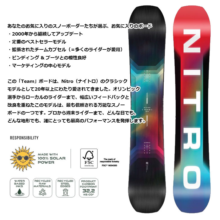 楽天市場】25-26 NITRO ナイトロ スノーボード 板 【TEAM】チーム