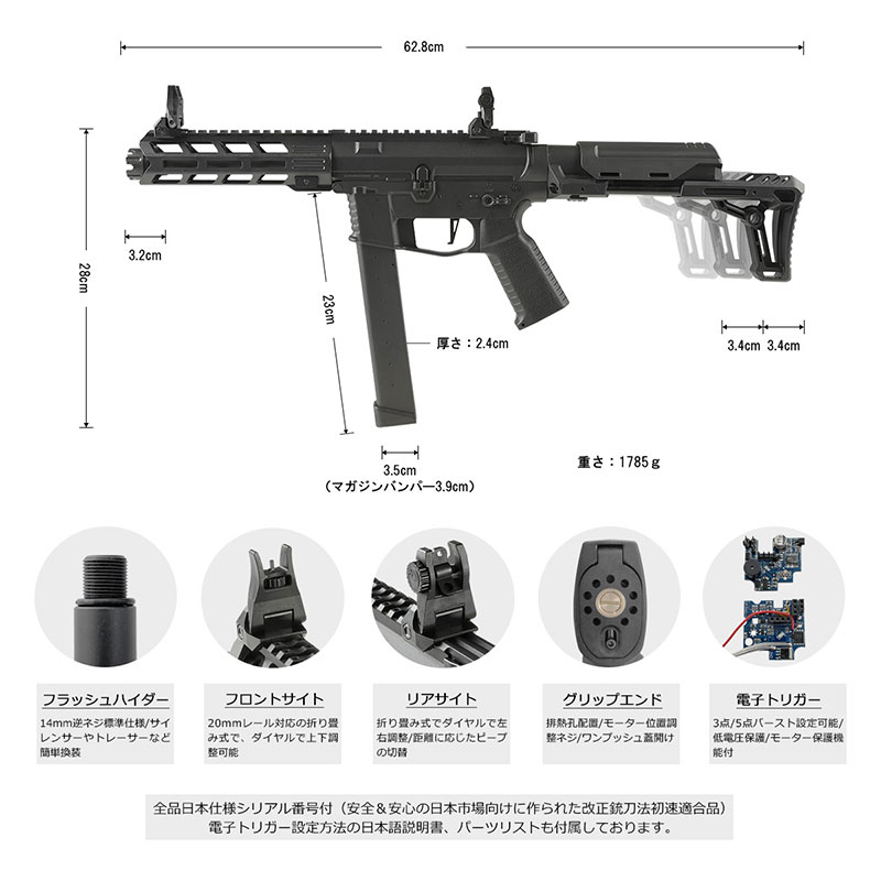 楽天市場】HTGベーシック スマートPCC 電子トリガー 電動ガン TypeB BK