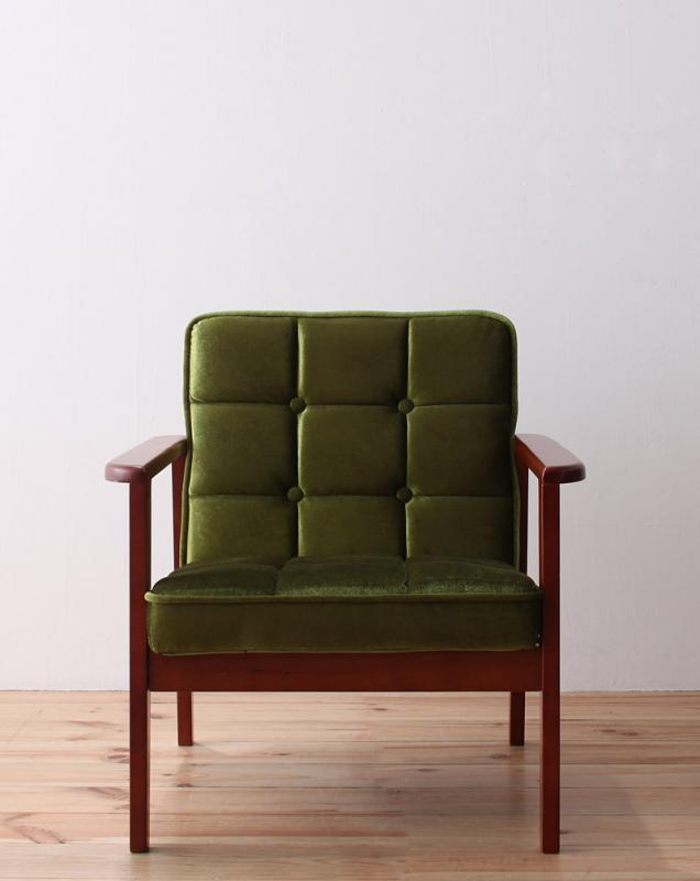 アチャチュムムチャチャ 1人掛けソファ うさぎ柄 希少 グリーン アチャ