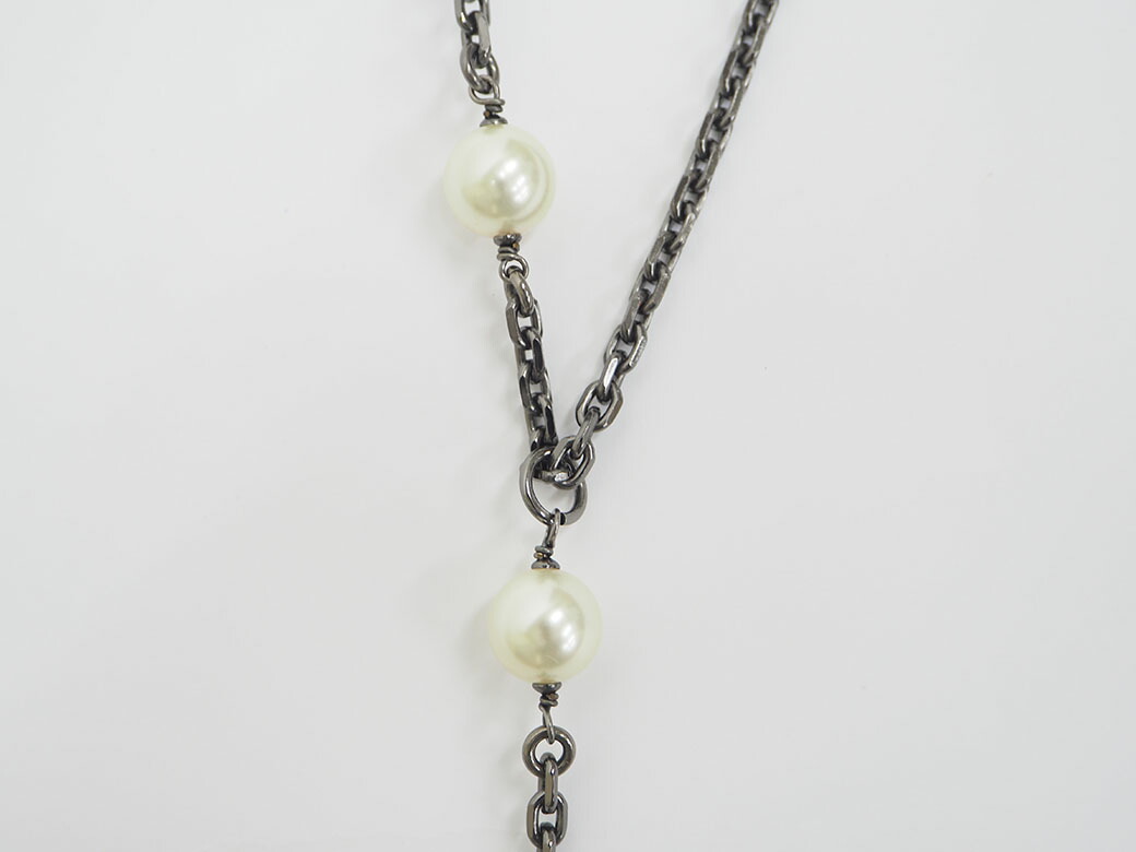 楽天市場】シャネル CHANEL ロング ネックレス ペンダント パール Y字