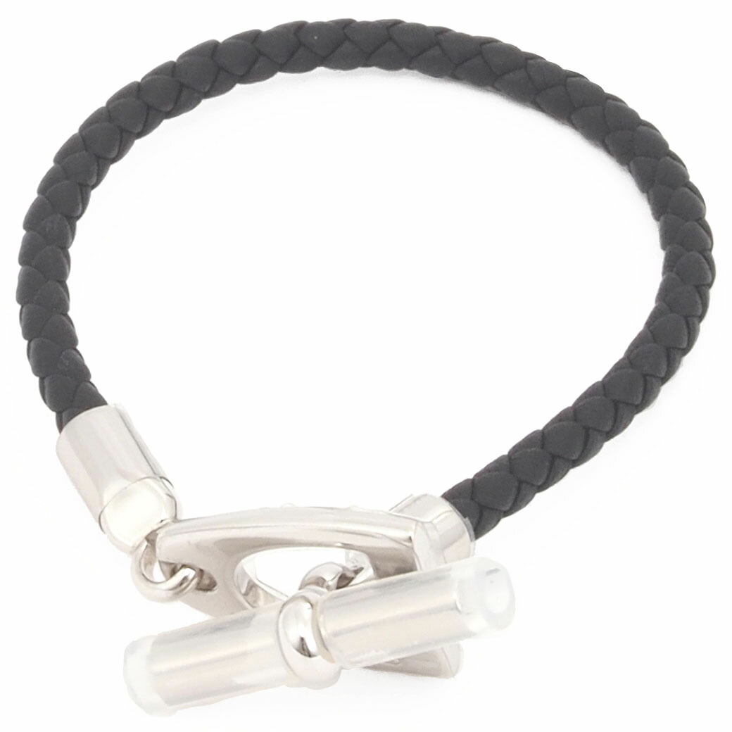 楽天市場】エルメス HERMES レザーブレスレット 黒 ブラック エトリエ