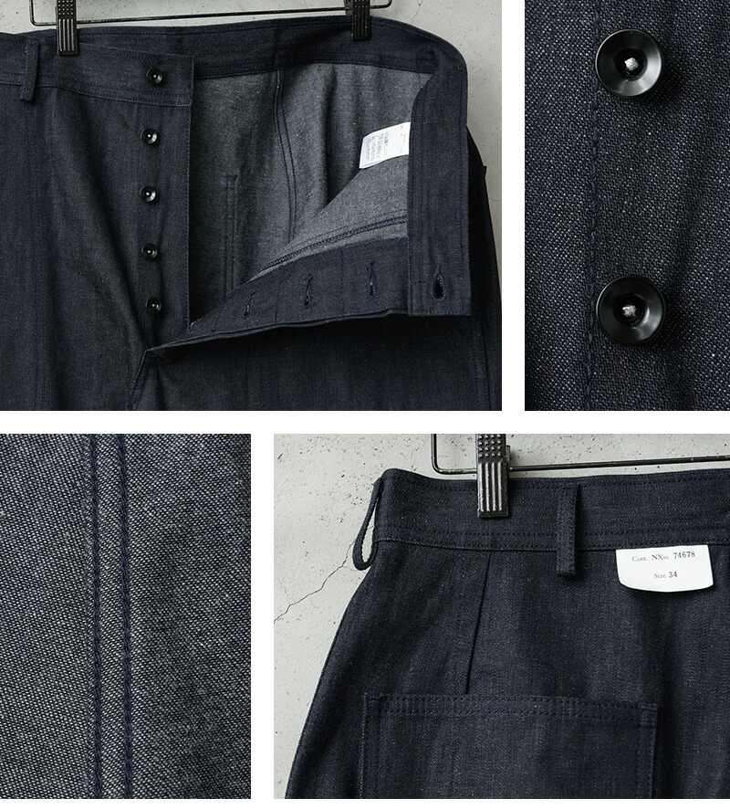 楽天市場】WAIPER.inc 米軍 1940's U.S.NAVY M-45 デニムトラウザー