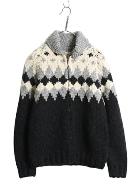 楽天市場】50s 60s ☆ ノルディック ウール カウチン セーター メンズ