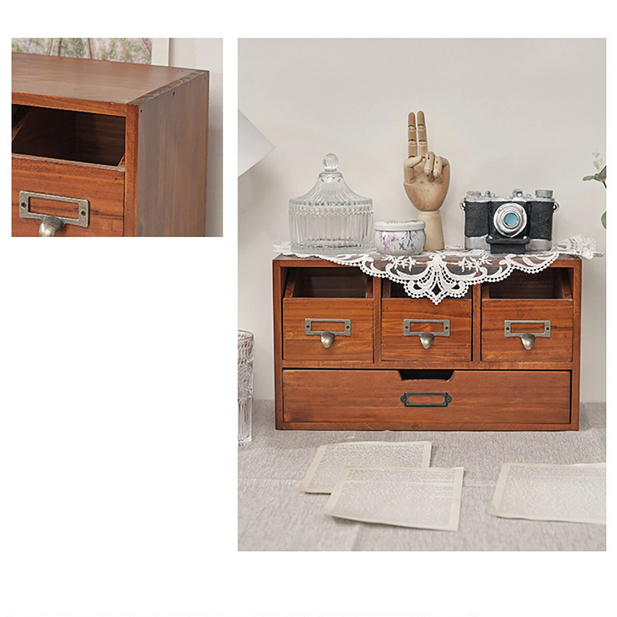 楽天市場】木製 卓上 小物入れ 引き出し ミニチェスト アンティーク